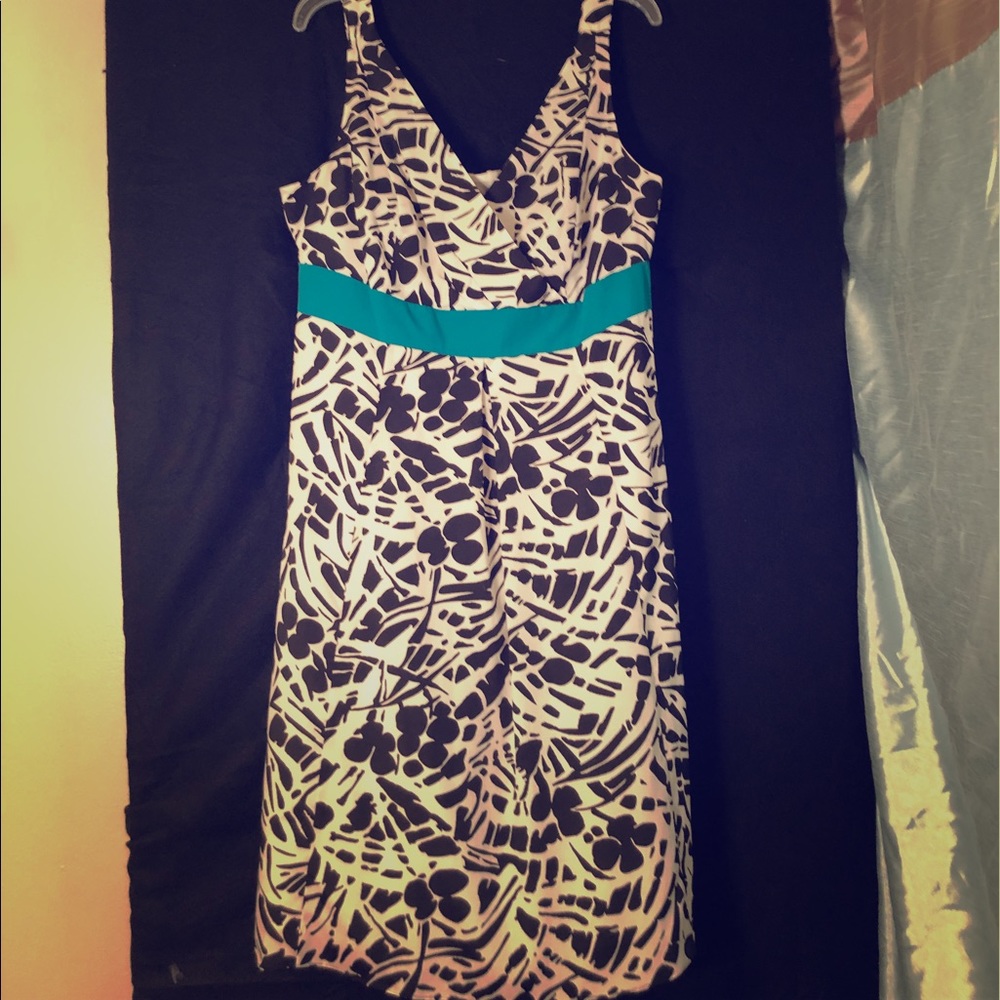 Ann Taylor Sleeveless Dress with Sash 12 Petite